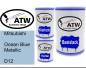 Preview: Mitsubishi, Ocean Blue Metallic, D12: 500ml Lackdose + 500ml Klarlack + 250ml Härter - Set, von ATW Autoteile West.
